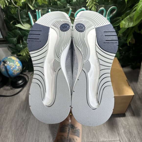Peter Millar  Tellustride Sneaker Slip On Men 10.5 MA24EF90 Platinum Gray No Lid